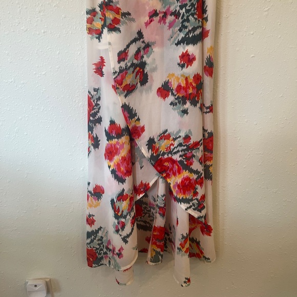 DAVI & DANI Full Length Floral Maxi High-Low Dress, Size Small - Picture 5 of 8
